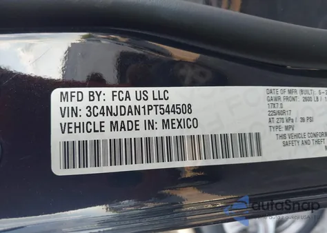 2023 Jeep Compass Sport 4X4 from USA, damaged, VIN 3C4NJDAN1PT544508